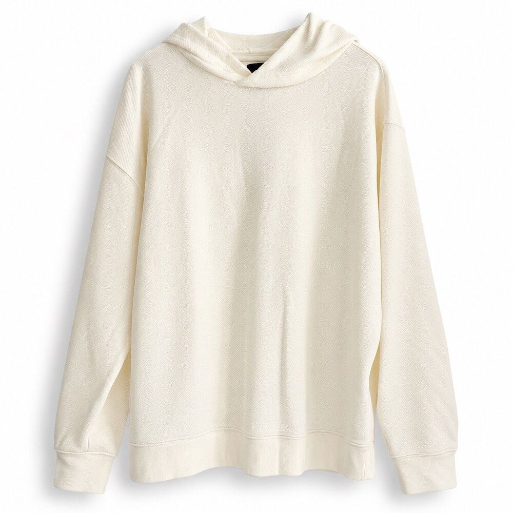 GAP Men’s Textured Pullover Hoodie White Size XL Cotton Blend NWT